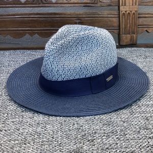 The Hatter Company blue woven Panama hat